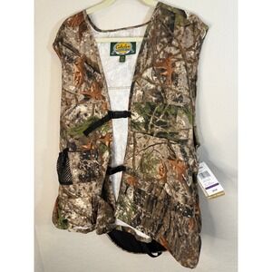 Cabela's Hunting Vest‎ Camo Zonz Woodlands Buckle Pockets XL/2XL